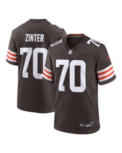 Men’s Cleveland Browns Zak Zinter Brown Team Game Jersey