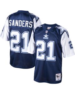 Men’s Dallas Cowboys 1995 Deion Sanders Mitchell & Ness Navy Throwback Retired Player Jersey