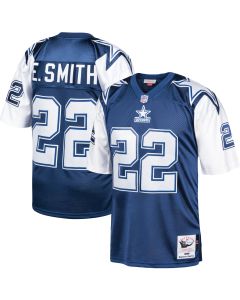 Men’s Dallas Cowboys 1995 Emmitt Smith Mitchell & Ness Navy Throwback Retired Player Jersey
