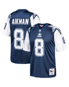 Men’s Dallas Cowboys 1995 Troy Aikman Mitchell & Ness Navy Throwback Retired Player Jersey