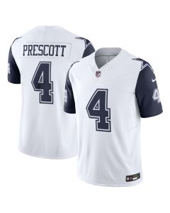 Men’s Dallas Cowboys Dak Prescott White Vapor F.U.S.E. Limited Jersey