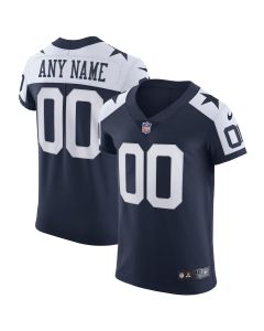 Men’s Dallas Cowboys Navy Alternate Vapor Elite Custom Jersey