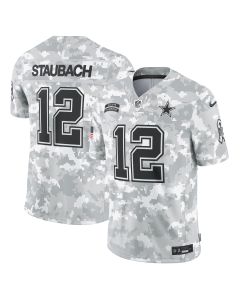 Men’s Dallas Cowboys Roger Staubach Arctic Camo 2024 Salute to Service Retired Player Limited Jersey