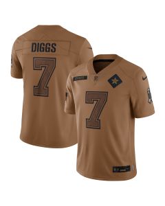 Men’s Dallas Cowboys Trevon Diggs Brown Salute To Service Limited Jersey