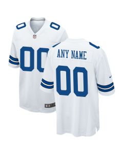 Men’s Dallas Cowboys White Custom Game Jersey