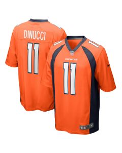 Men’s Denver Broncos Ben DiNucci Orange Team Game Jersey