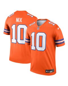 Men’s Denver Broncos Bo Nix Orange Alternate Legend Player Performance Top