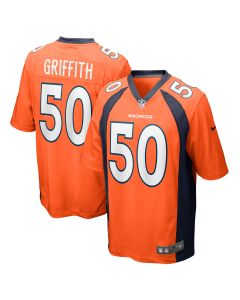 Men’s Denver Broncos Jonas Griffith Orange Game Jersey