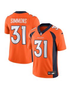 Men’s Denver Broncos Justin Simmons Orange Vapor Untouchable Limited Jersey