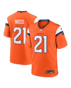 Men’s Denver Broncos Riley Moss Orange Team Game Jersey