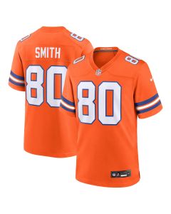Men’s Denver Broncos Rod Smith Orange Mile High Collection 1977 Throwback Retired Player Game Jersey