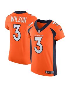 Men’s Denver Broncos Russell Wilson Orange Vapor Elite Jersey