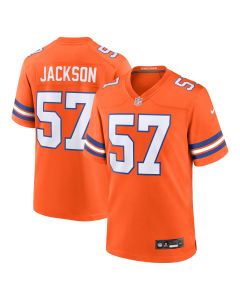 Men’s Denver Broncos Tom Jackson Orange Mile High Collection 1977 Throwback Retired Player Game Jersey