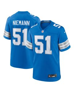 Men’s Detroit Lions Ben Niemann Blue Team Game Jersey