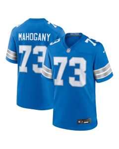 Men’s Detroit Lions Christian Mahogany Blue Team Game Jersey