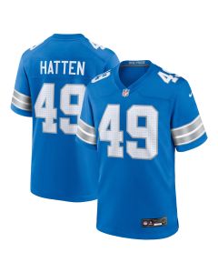 Men’s Detroit Lions Hogan Hatten Blue Game Jersey