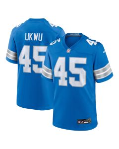 Men’s Detroit Lions Isaac Ukwu Blue Game Jersey