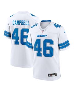 Men’s Detroit Lions Jack Campbell White White Game Jersey