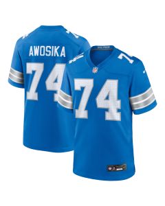 Men’s Detroit Lions Kayode Awosika Blue Team Game Jersey
