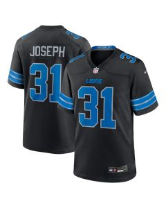 Men’s Detroit Lions Kerby Joseph Black Alternate 2 Game Jersey