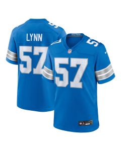 Men’s Detroit Lions Nate Lynn Blue Game Jersey