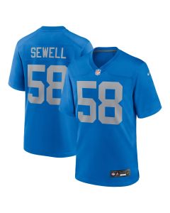 Men’s Detroit Lions Penei Sewell Blue Alternate Game Jersey