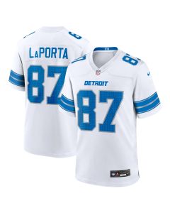 Men’s Detroit Lions Sam LaPorta White White Game Jersey