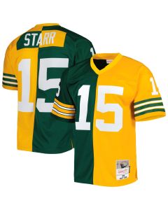 Men’s Green Bay Packers Bart Starr Mitchell & Ness Green/Gold 1969 Split Legacy Jersey