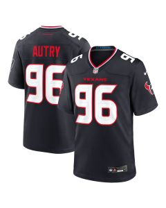 Men’s Houston Texans Denico Autry Navy Team Game Jersey