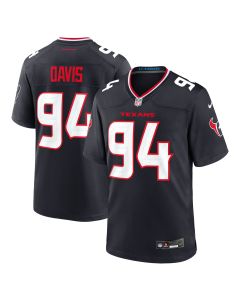 Men’s Houston Texans Khalil Davis Navy Team Game Jersey
