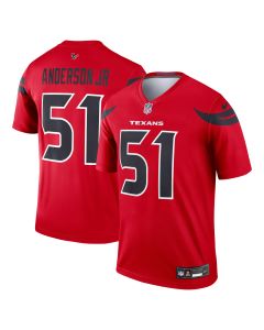 Men’s Houston Texans Will Anderson Jr. Red Alternate Legend Player Performance Top