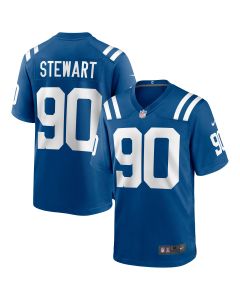 Men’s Indianapolis Colts Grover Stewart Royal Game Jersey