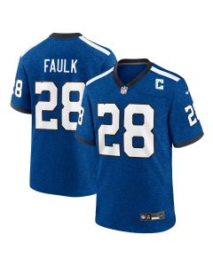 Men’s Indianapolis Colts Marshall Faulk Royal Indiana Nights Alternate Game Jersey