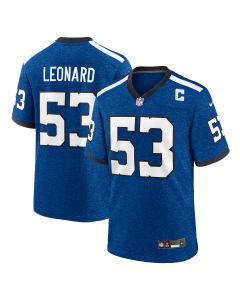 Men’s Indianapolis Colts Shaquille Leonard Royal Indiana Nights Alternate Game Jersey