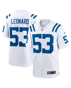 Men’s Indianapolis Colts Shaquille Leonard White Game Player Jersey