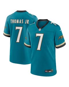 Men’s Jacksonville Jaguars Brian Thomas Jr. Teal Prowler Throwback Player Game Jersey