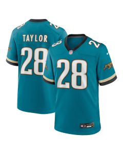 Men’s Jacksonville Jaguars Fred Taylor Teal Prowler Throwback Retired Player Game Jersey