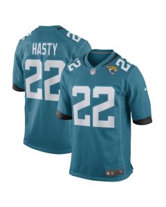 Men’s Jacksonville Jaguars Jamycal Hasty Teal Game Player Jersey
