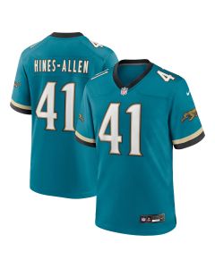 Men’s Jacksonville Jaguars Josh Hines-Allen Teal Prowler Throwback Player Game Jersey