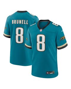 Men’s Jacksonville Jaguars Mark Brunell Teal Prowler Throwback Retired Player Game Jersey