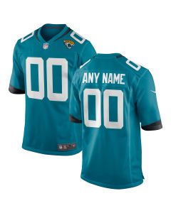 Men’s Jacksonville Jaguars Teal Custom Team Game Jersey