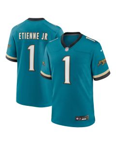 Men’s Jacksonville Jaguars Travis Etienne Jr Teal Prowler Throwback Player Game Jersey