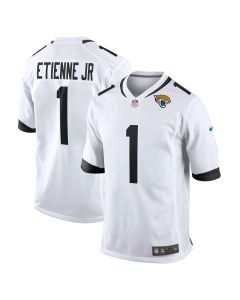 Men’s Jacksonville Jaguars Travis Etienne Jr. White Game Player Jersey