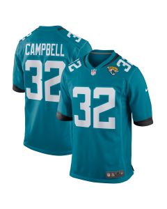 Men’s Jacksonville Jaguars Tyson Campbell Teal Game Jersey