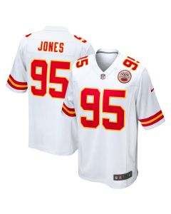 Men’s Kansas City Chiefs Chris Jones White Game Jersey
