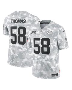 Men’s Kansas City Chiefs Derrick Thomas Arctic Camo 2024 Salute to Service Retired Player Limited Jersey