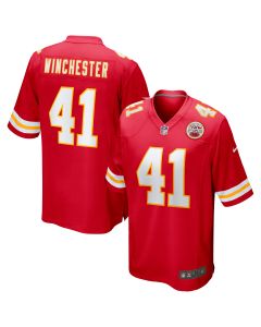Men’s Kansas City Chiefs James Winchester Red Game Jersey