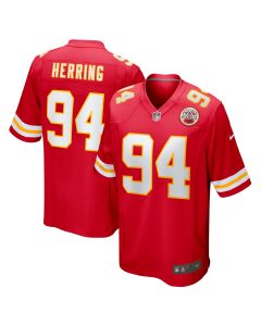 Men’s Kansas City Chiefs Malik Herring Red Team Game Player Jersey
