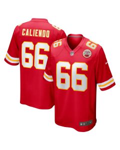 Men’s Kansas City Chiefs Mike Caliendo Red Game Player Jersey