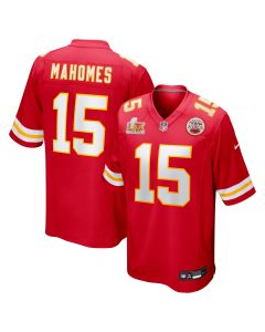 Men’s Kansas City Chiefs Patrick Mahomes Red Super Bowl LIX Game Jersey